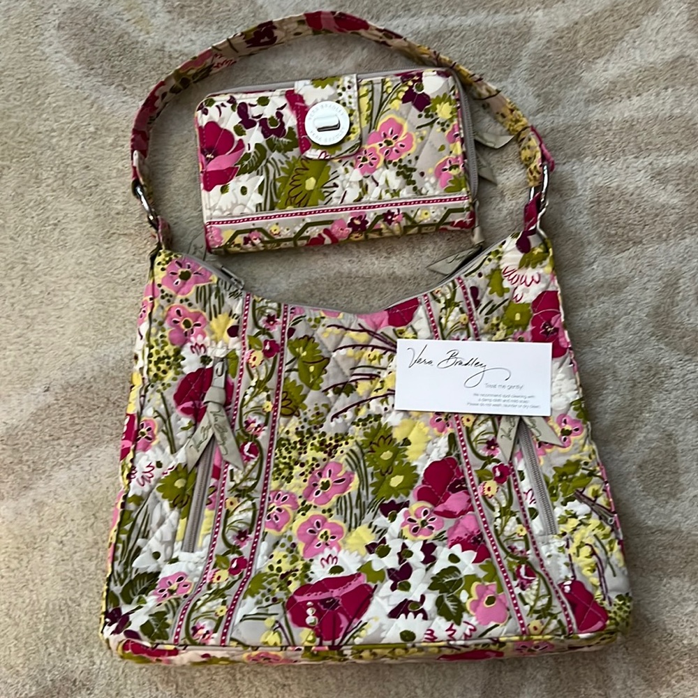 Vera Bradley purse and matching wallet.
